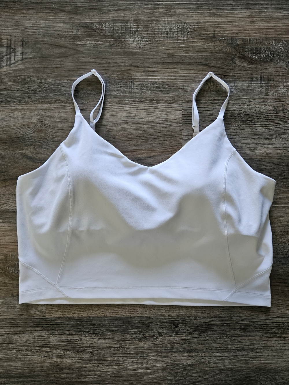 Lululemon White Align Cropped Light Support Cami Tank Top